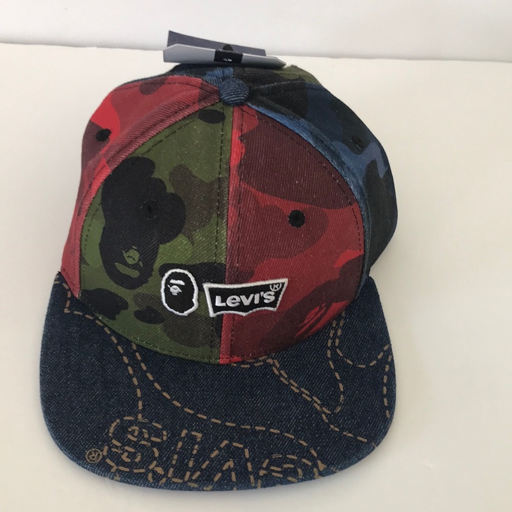 Levi’s x Bape Flat Brim Hat Camo NWT